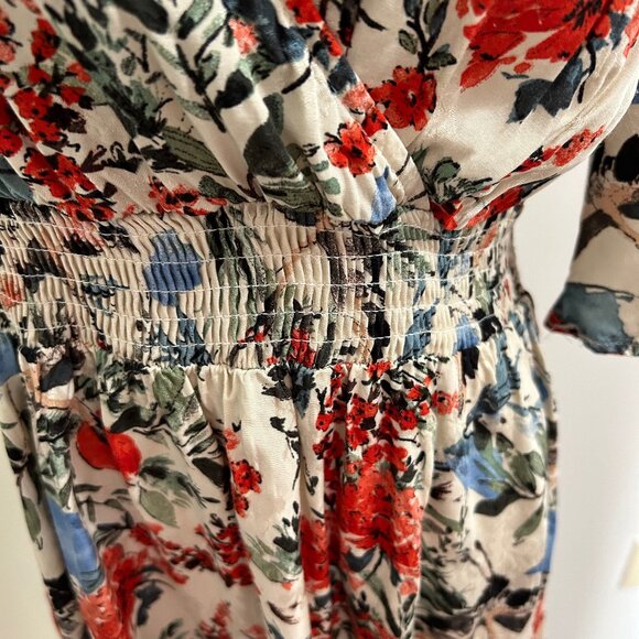 EUC Zara Patterned Mini Dress, Size M Floral Cocktail Dress Zara Party Dress - Picture 7 of 14